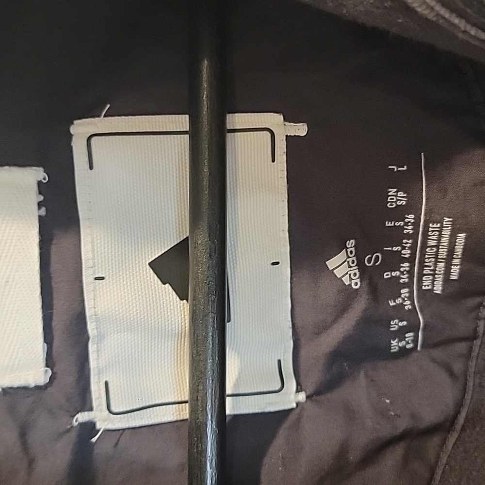 Adidas Cropped Half-Zip Sweatshirt, Dark Grey, Small, NWOT - Picture 8 of 9